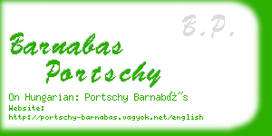 barnabas portschy business card